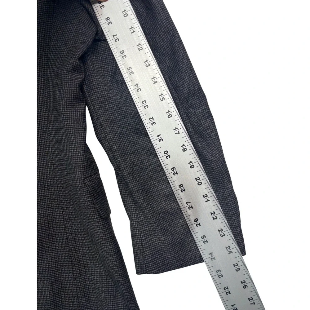 Jos A Bank 40R 32x30 Gray Black Micro Houndstooth 2pc Pant Suit Pleated Wool